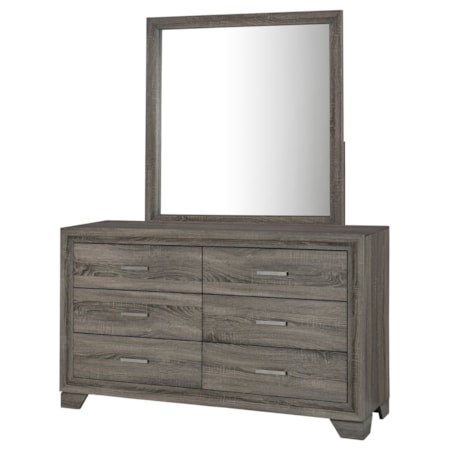 Wright 6-drawer Dresser and Mirror