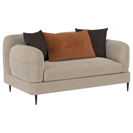 Jade Chenille Sculpted Loveseat Latte