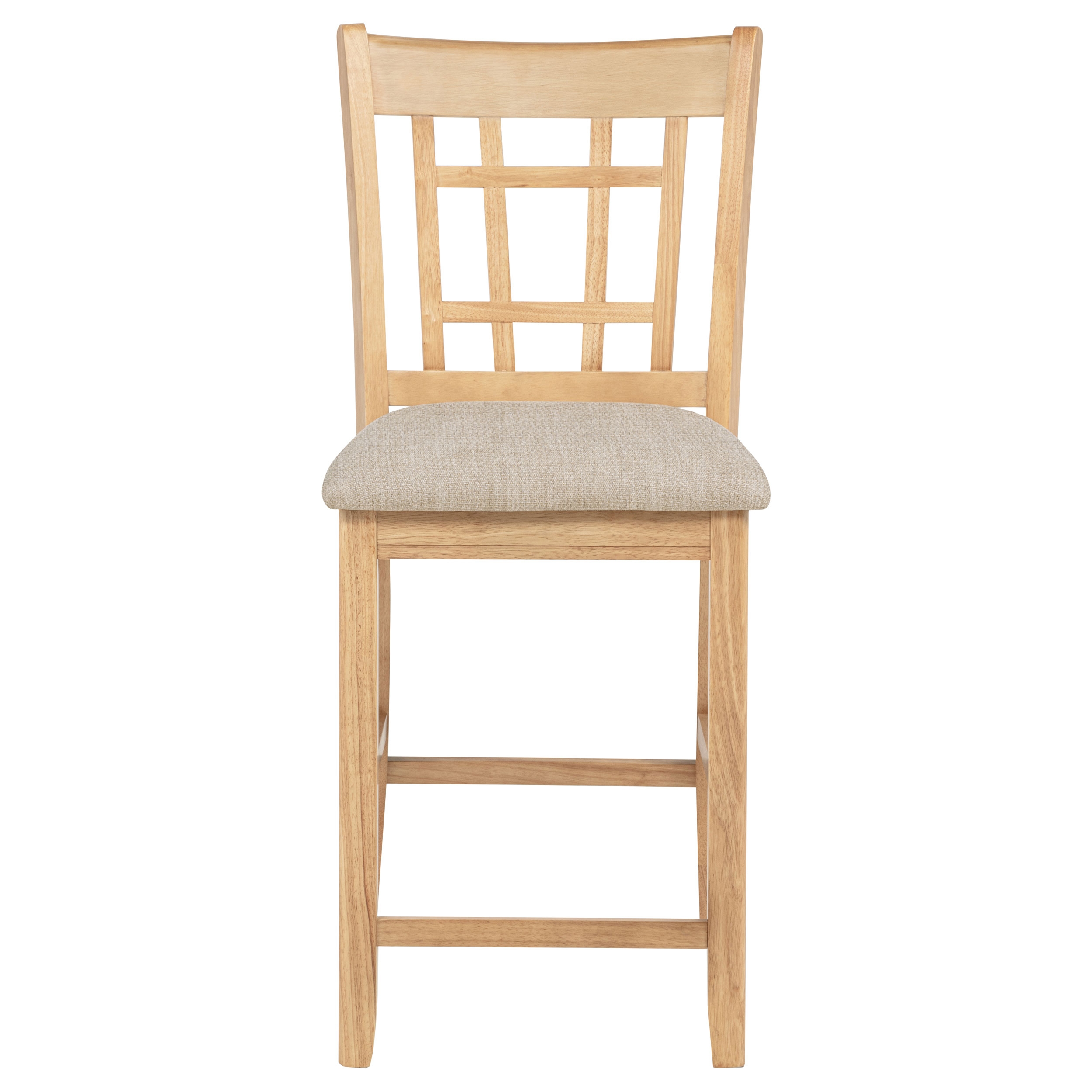 Wood Counter Height Dining Chair Linen and