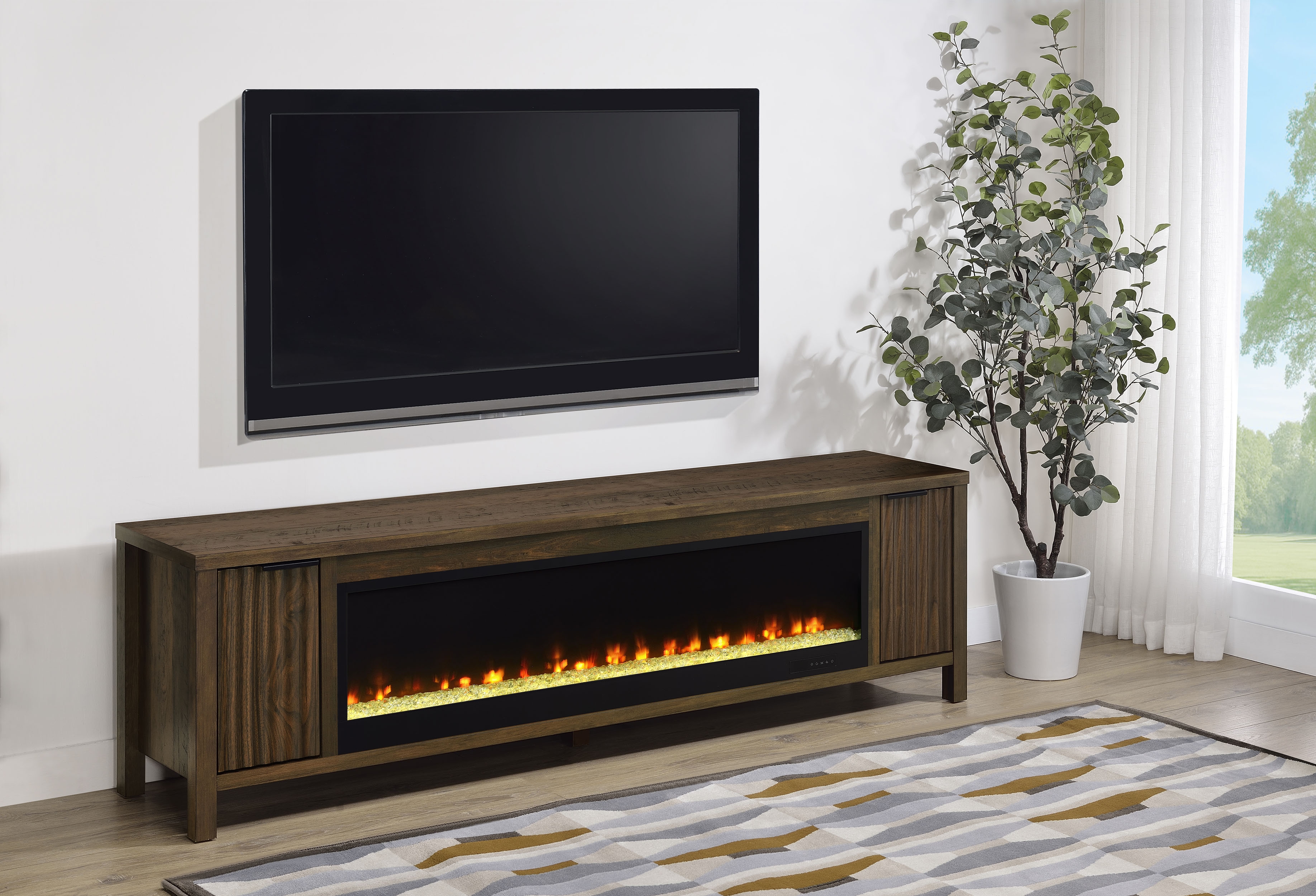 Carey TV Stand Fireplace Media Console