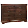 Wayside Custom Furniture Normandy 8 Drawer Mule Dresser