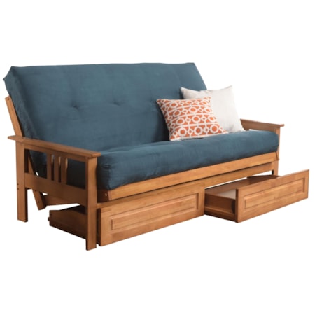 COMPLETE FULL FUTON WITH DRAWERS