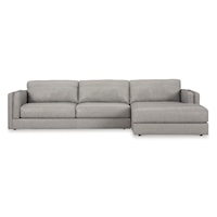 Leather Match 2-Piece Sectional with Chaise