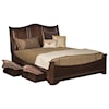 Wayside Custom Furniture Normandy King Sleigh Bed With Side Storage