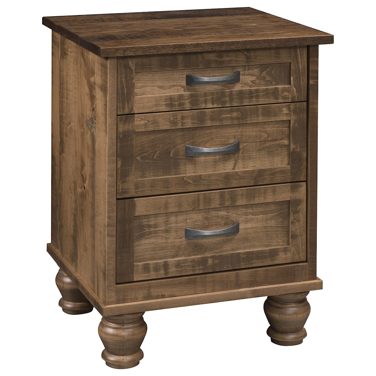 Wayside Custom Furniture Carson 3 Drawer Night Stand