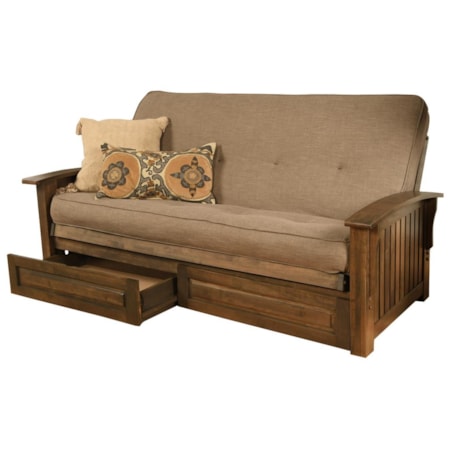Complete Full Futon with Drawers