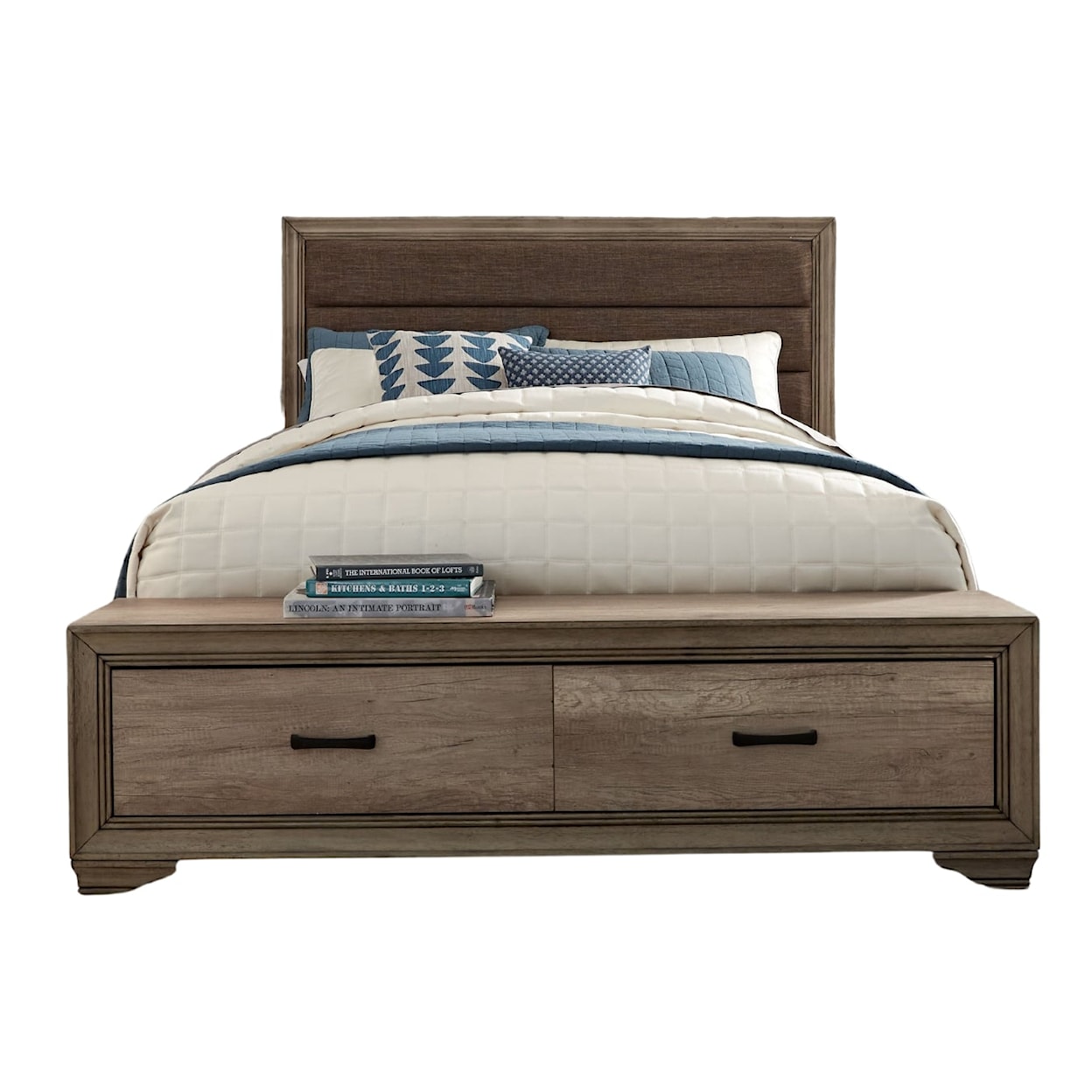 Liberty Furniture Sun Valley Queen Upholstered Bench Storage Bed