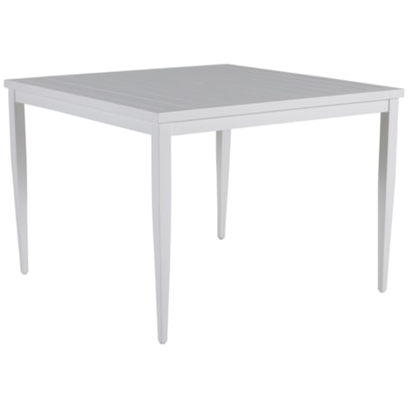 42" Square Aluminum Dining Table