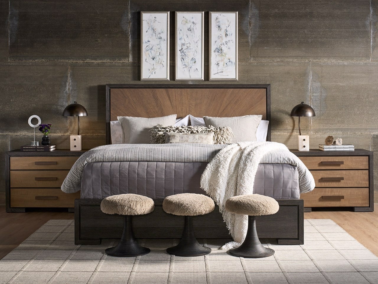 O'Connor Designs Modern- Mist & Veil Panel Queen Bed