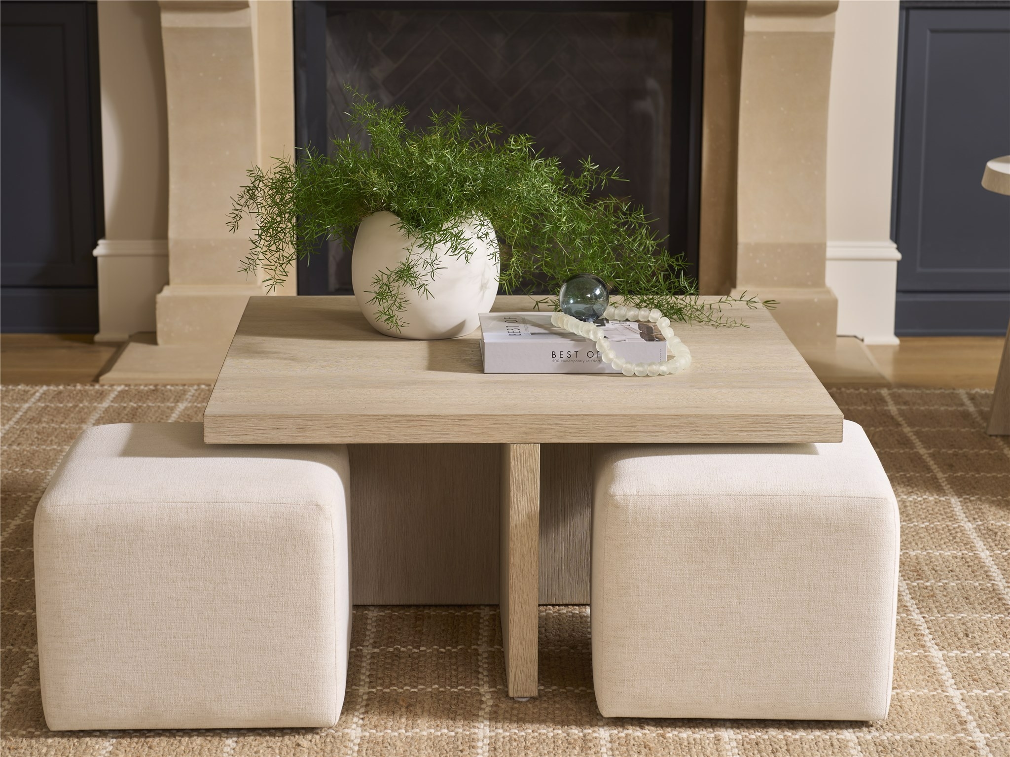 O'Connor Designs Oasis - Coastal Living Home Collection Cocktail Table with Ottomans