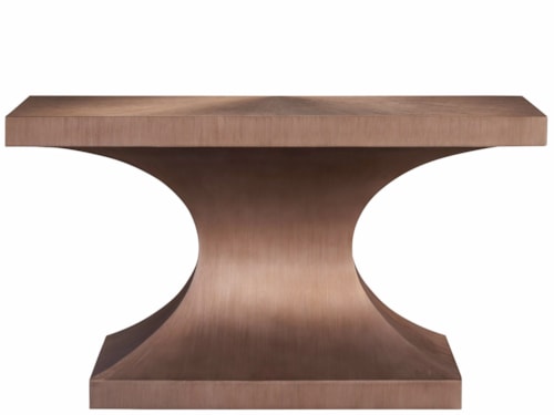 Contemporary Rectangular Brass Console Table