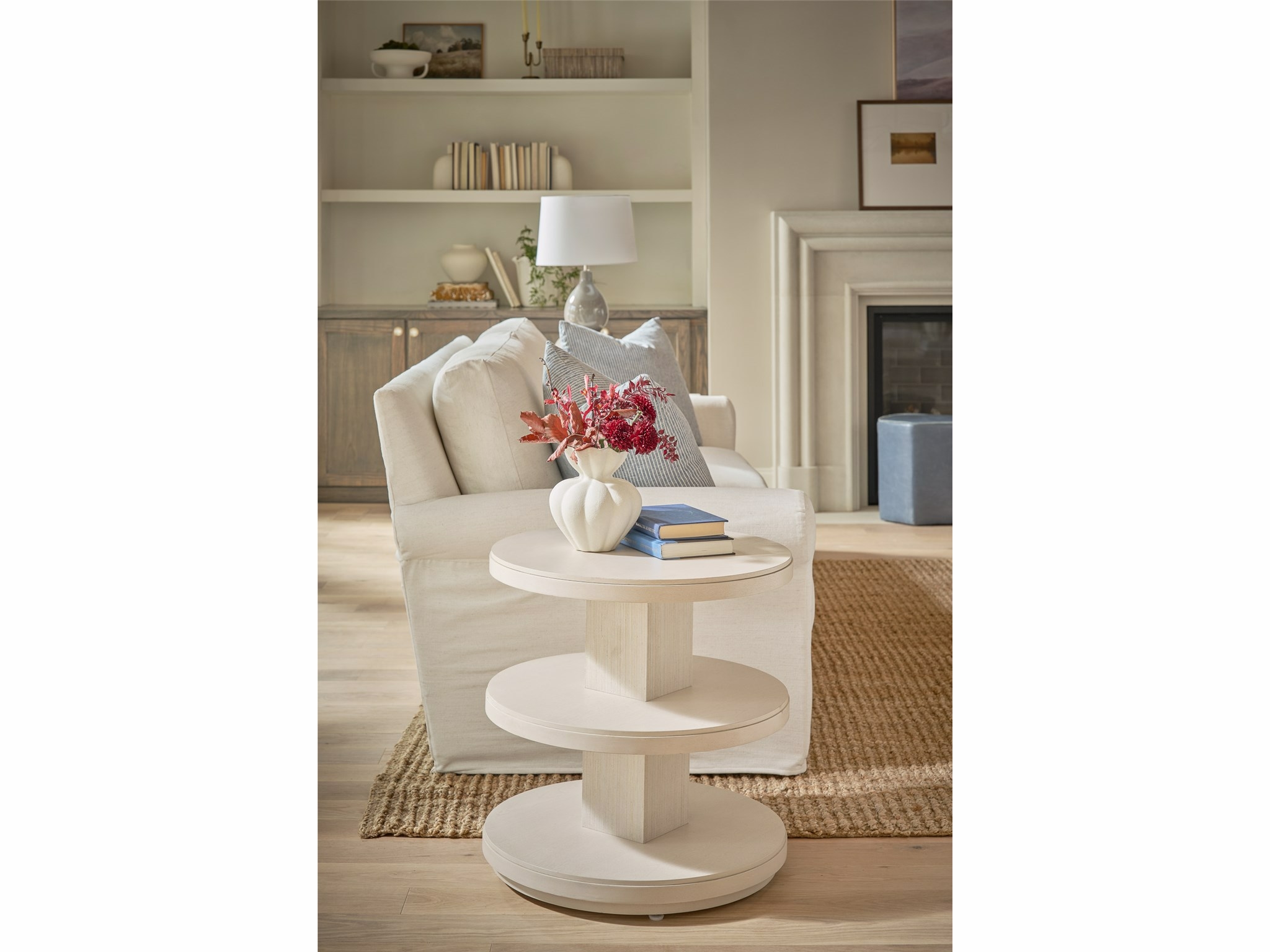 Universal Birchaven 2-Shelf Round End Table