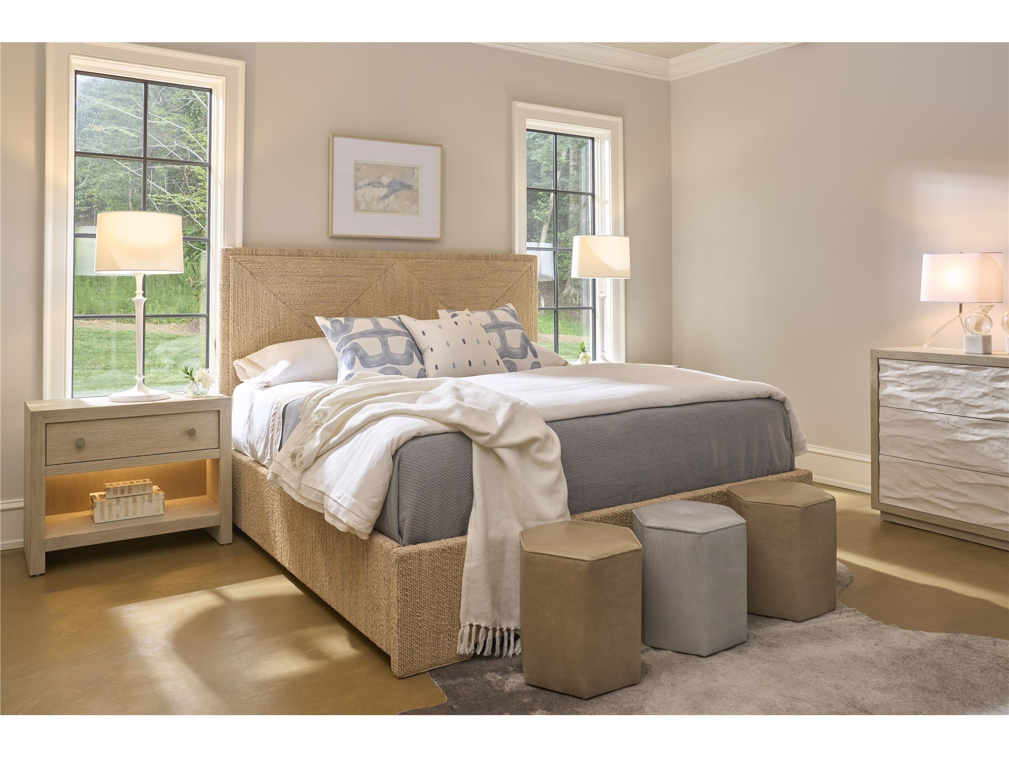 Woven Queen Panel Bed