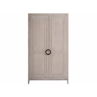 Contemporary Bedroom Armoire with Adjustable Shelves