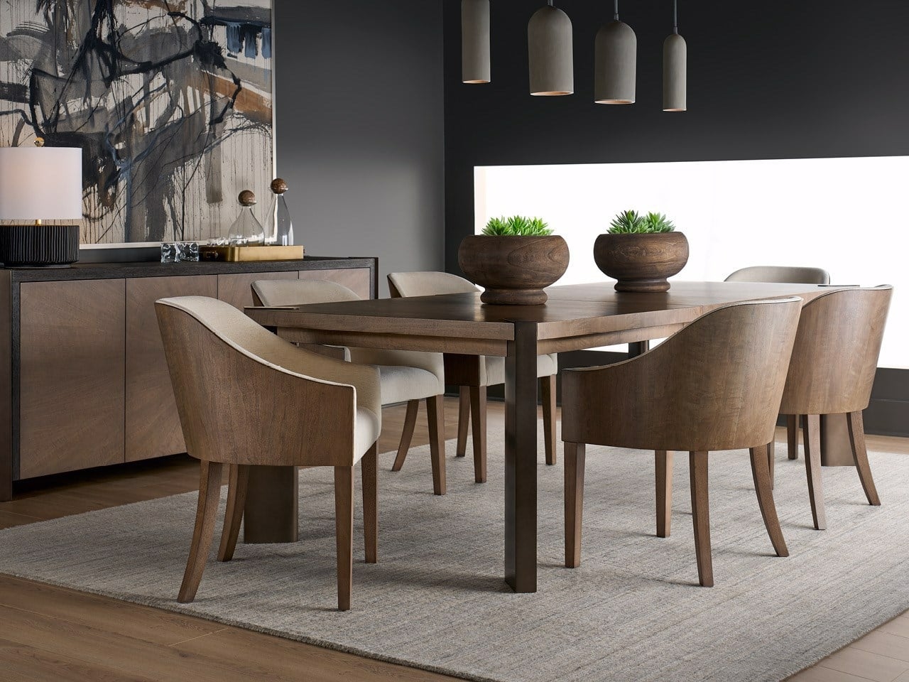 Upholstered Barrel-Back Dining Chair