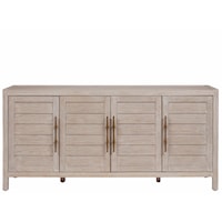 Coastal Media Console with Adjustable Shelves