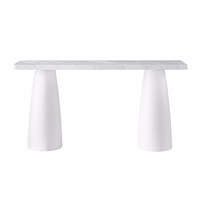 Contemporary Console Table with  Marble Tabletop