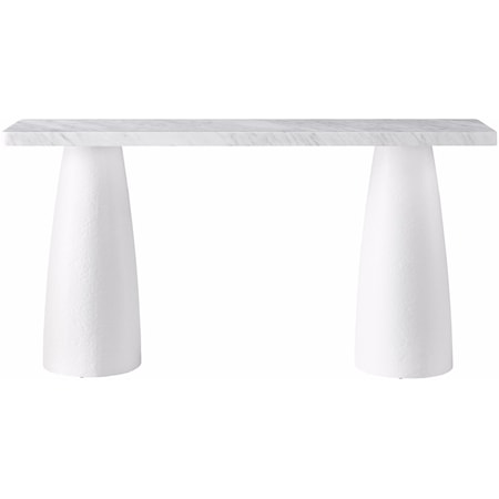Contemporary Console Table with  Marble Tabletop