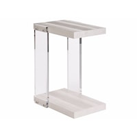Contemporary Accent Table with Acrylic Side Panels