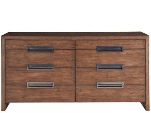 Contemporary 8-Drawer Dresser with Felt-Lined Jewelry Trays