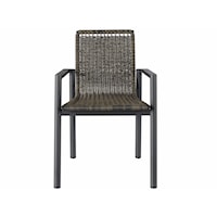 Coastal Outdoor Wicker Dining Arm Chair