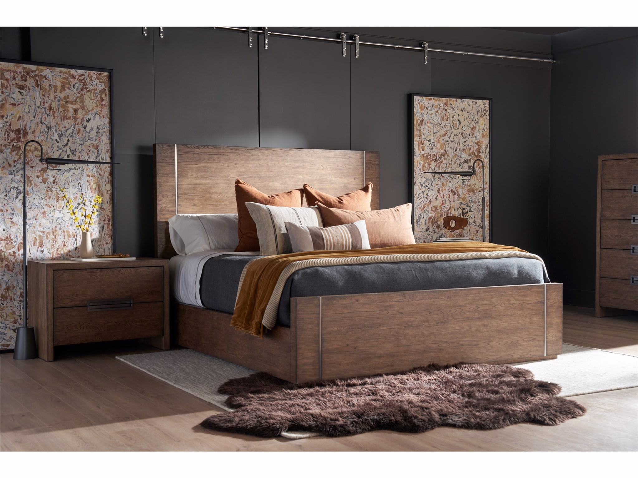 Universal New Modern Koda King Panel Bed