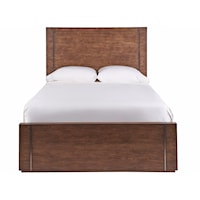 Contemporary Queen Panel Bed with Reversible Rails