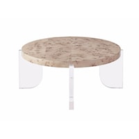 Contemporary Cocktail Table with Acrylic Legs