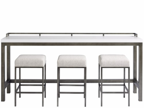 Contemporary Console Table with 3 Stools