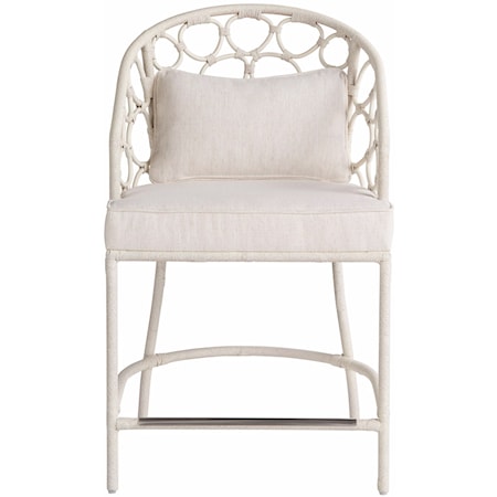 Coastal Upholstered Counter Chair