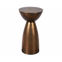Contemporary Side Table in Burnished Brass
