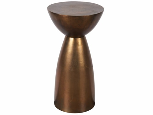 Contemporary Side Table in Burnished Brass