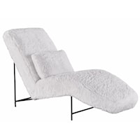 Glam Lounge Chaise with Matching Kidney Pillow