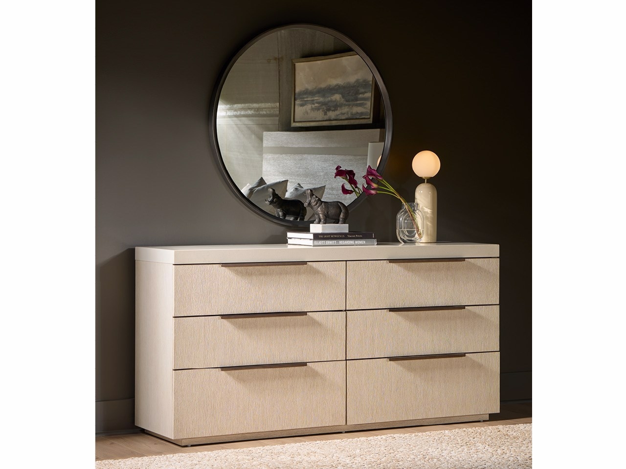 Quartz-Top Six-Drawer Dresser