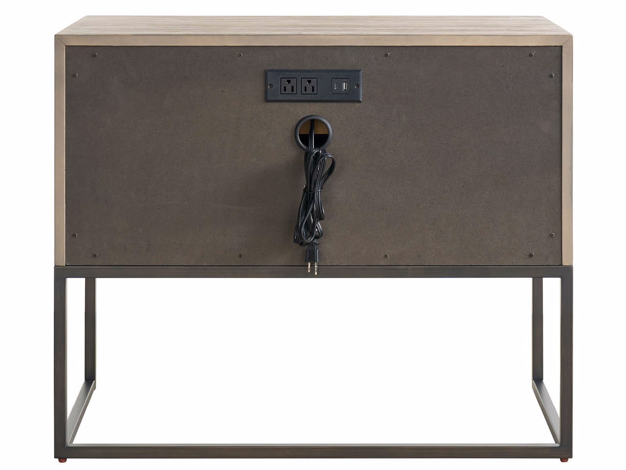 Boulder Metal Base Nightstand