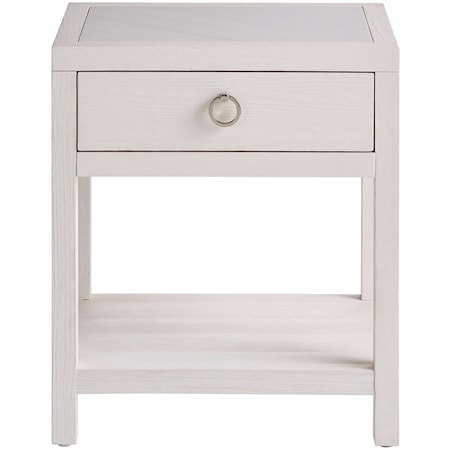 Coastal 1-Drawer Nightstand with USB Ports