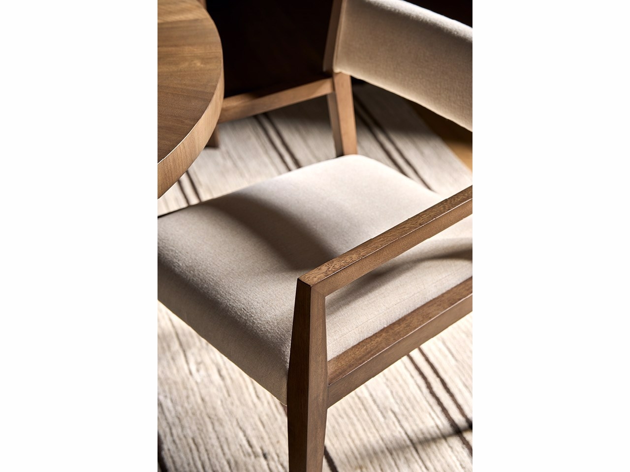 O'Connor Designs Modern- Mist & Veil Upholstered Open-Back Dining Arm Chair