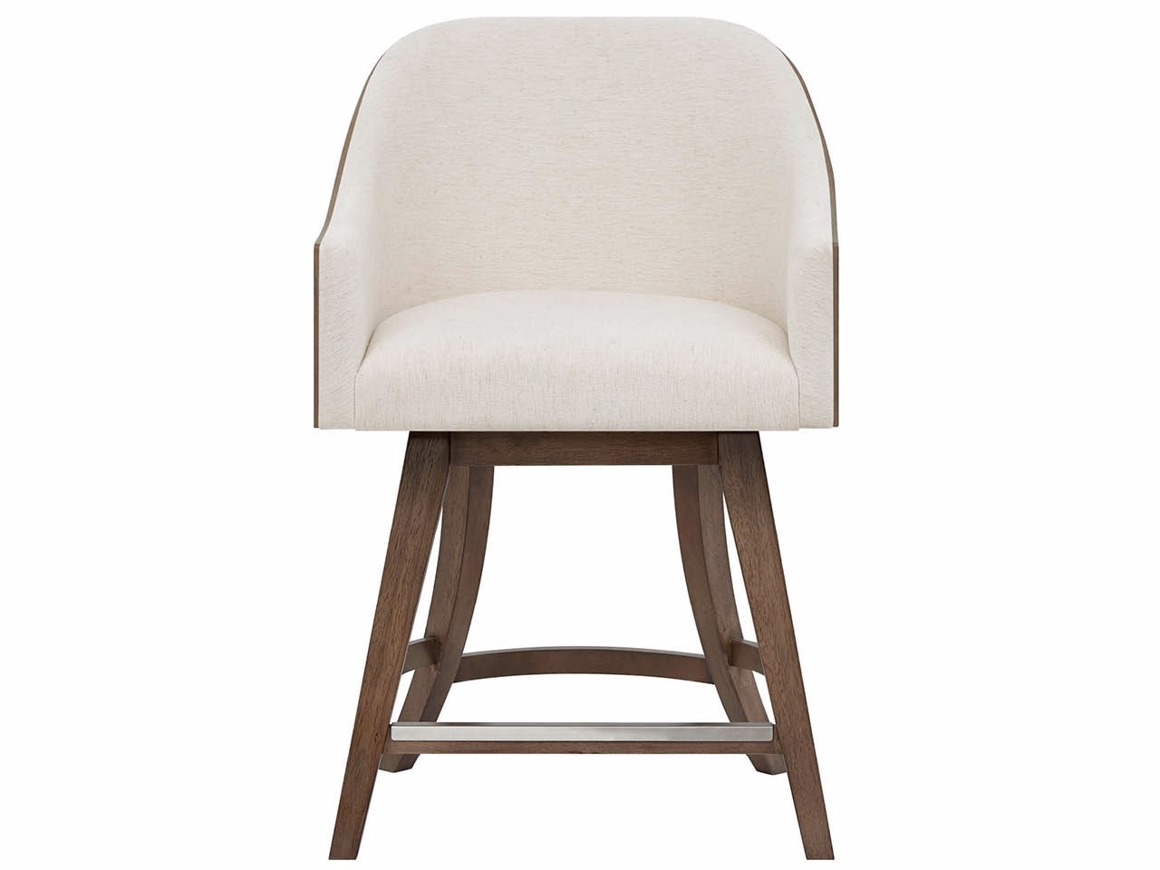 Upholstered Barrel-Back Swivel Counter Chair