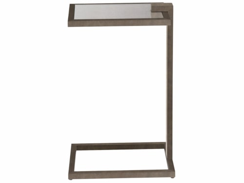 Garrison Chair Side Table with Antique Mirror Top