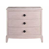 Contemporary 3-Drawer Nightstand with USB Ports