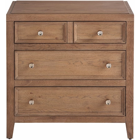 Coastal 3-Drawer Nightstand with USB Ports