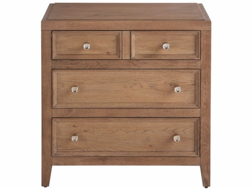 Coastal 3-Drawer Nightstand with USB Ports