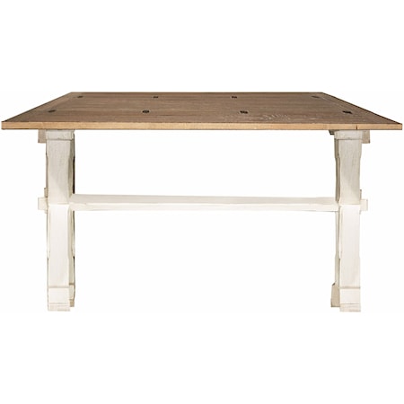 Farmhouse Drop Leaf Console Table with X-Shaped Pedestals