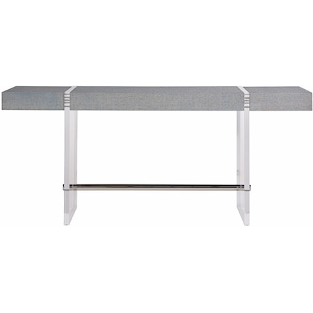 Contemporary Console Table with Acrylic Pedestals
