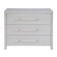 Contemporary Coastal 3-Drawer Small Chest with USB Ports