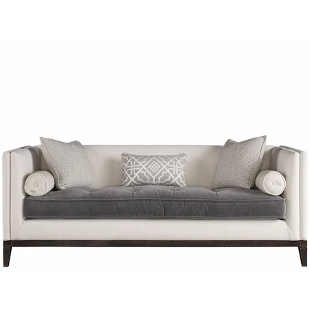 Contemporary Stationary Button-Tufted Living Room Sofa
