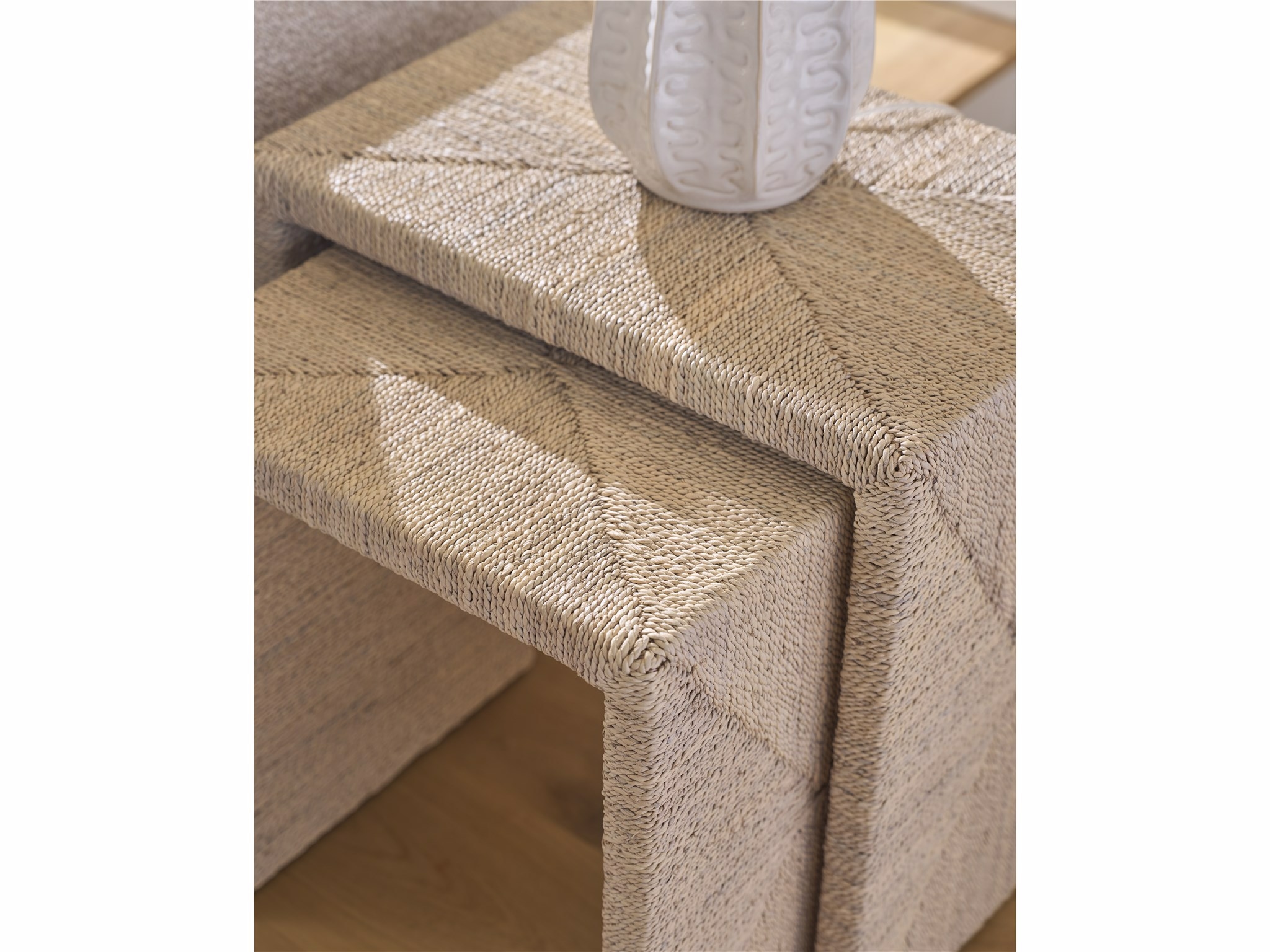 O'Connor Designs Oasis - Coastal Living Home Collection 2-Piece Woven Nesting Tables