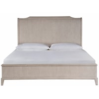 Contemporary King Panel Bed with Low-Profile Footboard