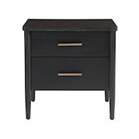Langley Two Drawer Nightstand with Stone Top