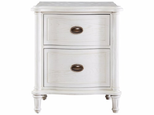 Transitional 2-Drawer Nightstand